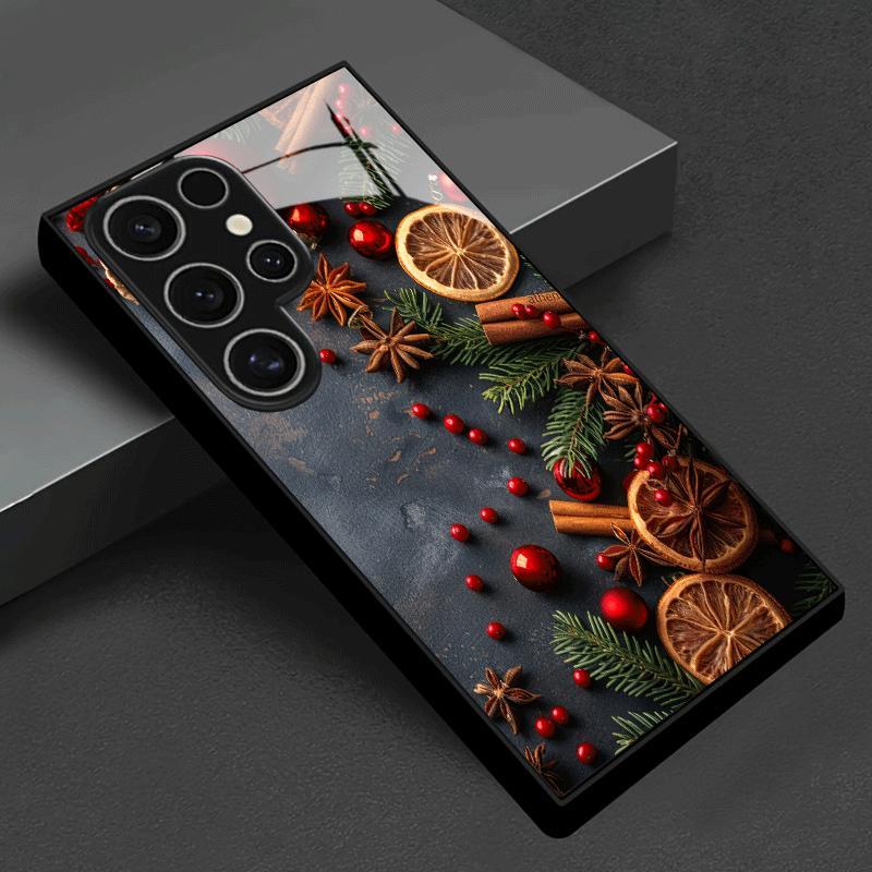 Samsung Galaxy S24 - Kerstdecoratie Design Elektrogeplateerd Glas Telefoonhoesje voor